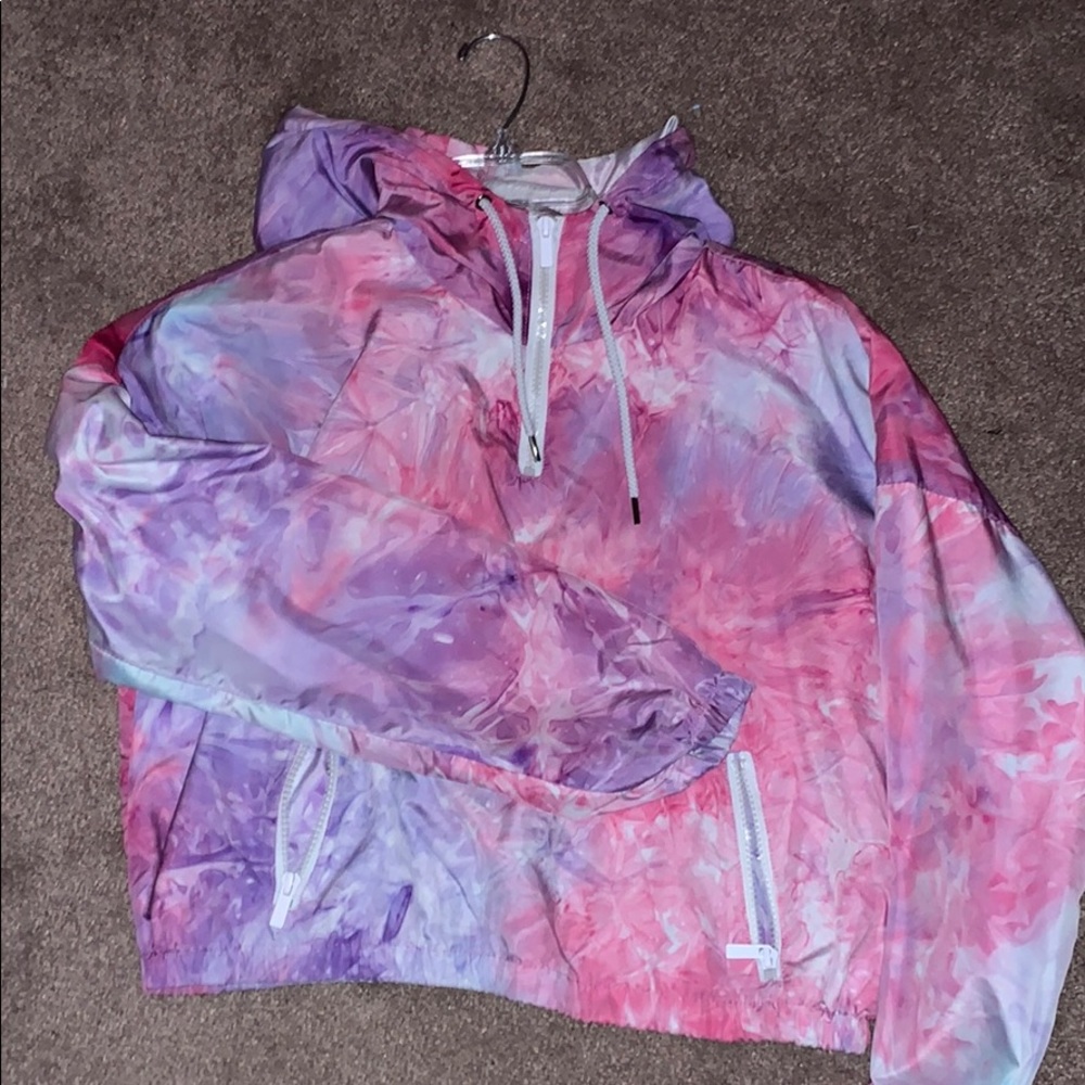 cute multicolored windbreaker